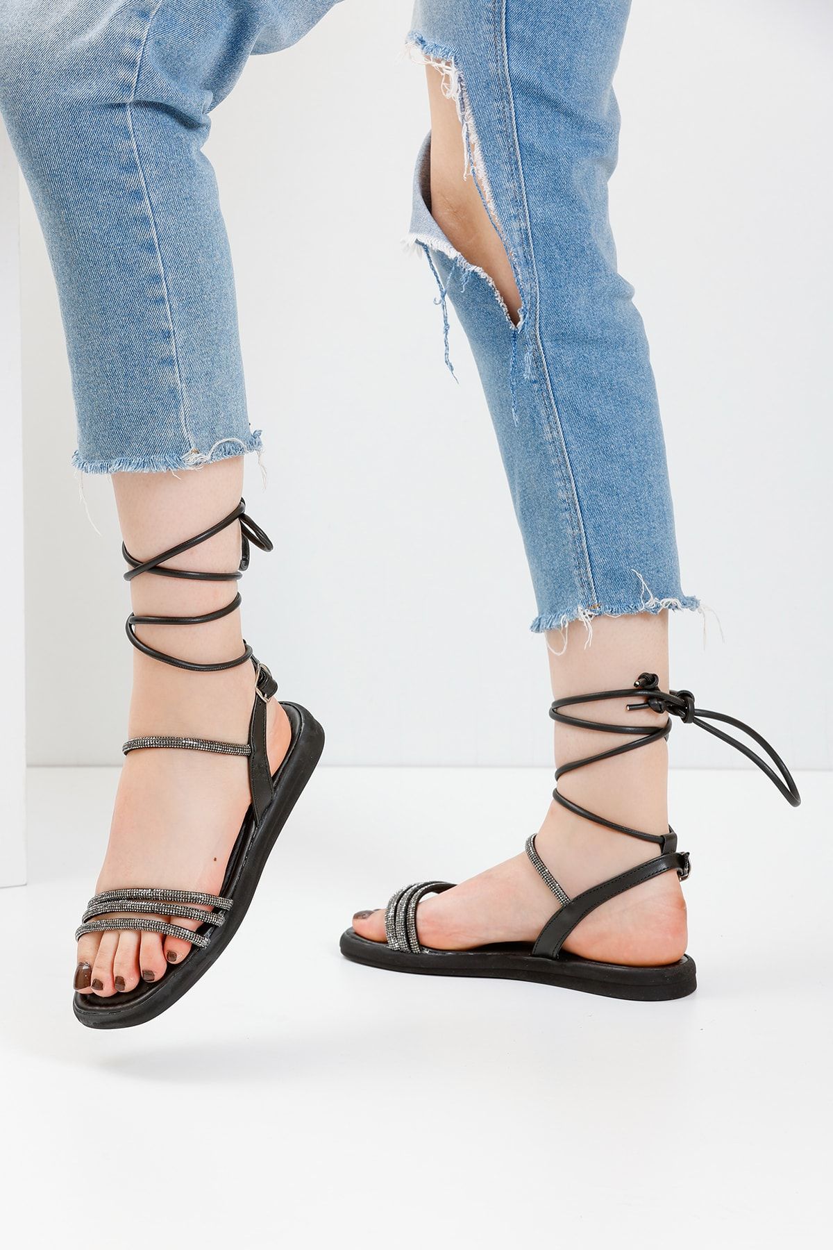 Black Women's Sandals S-7