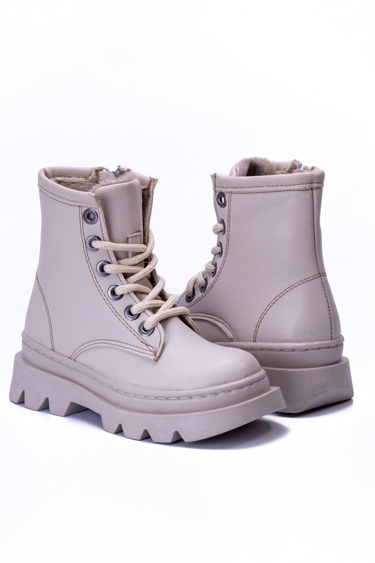 Beige Kids Boots Rk001