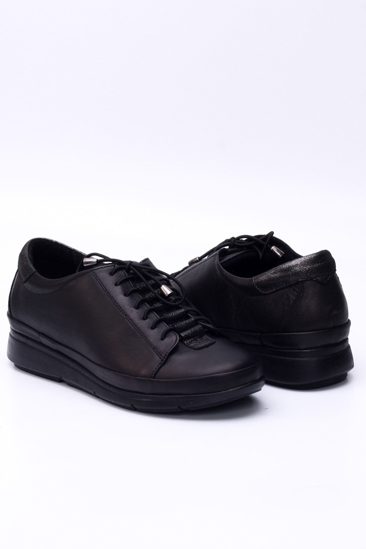 Black Women's Genuine Leather Shoes 4500