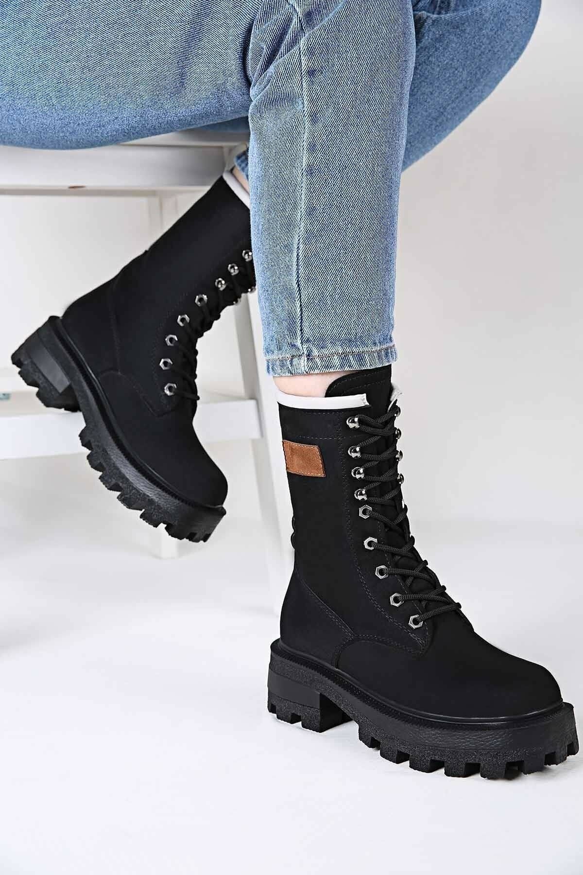 Black Women's Boots Em2391