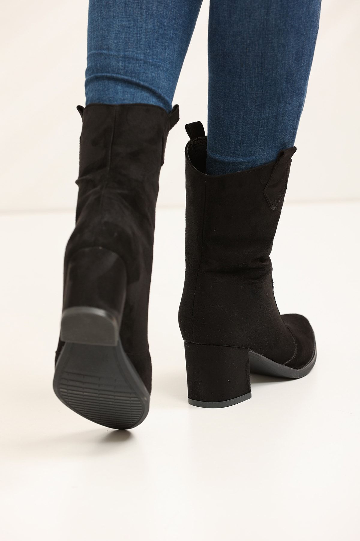 Black Suede Women's Boots 2359