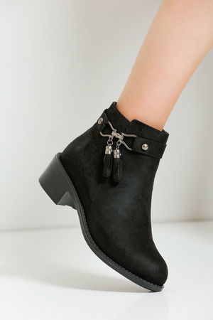 Black Suede Women Boots S07