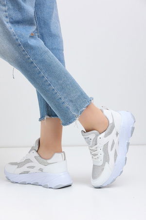 White Silver Women's Sneaker Zf001