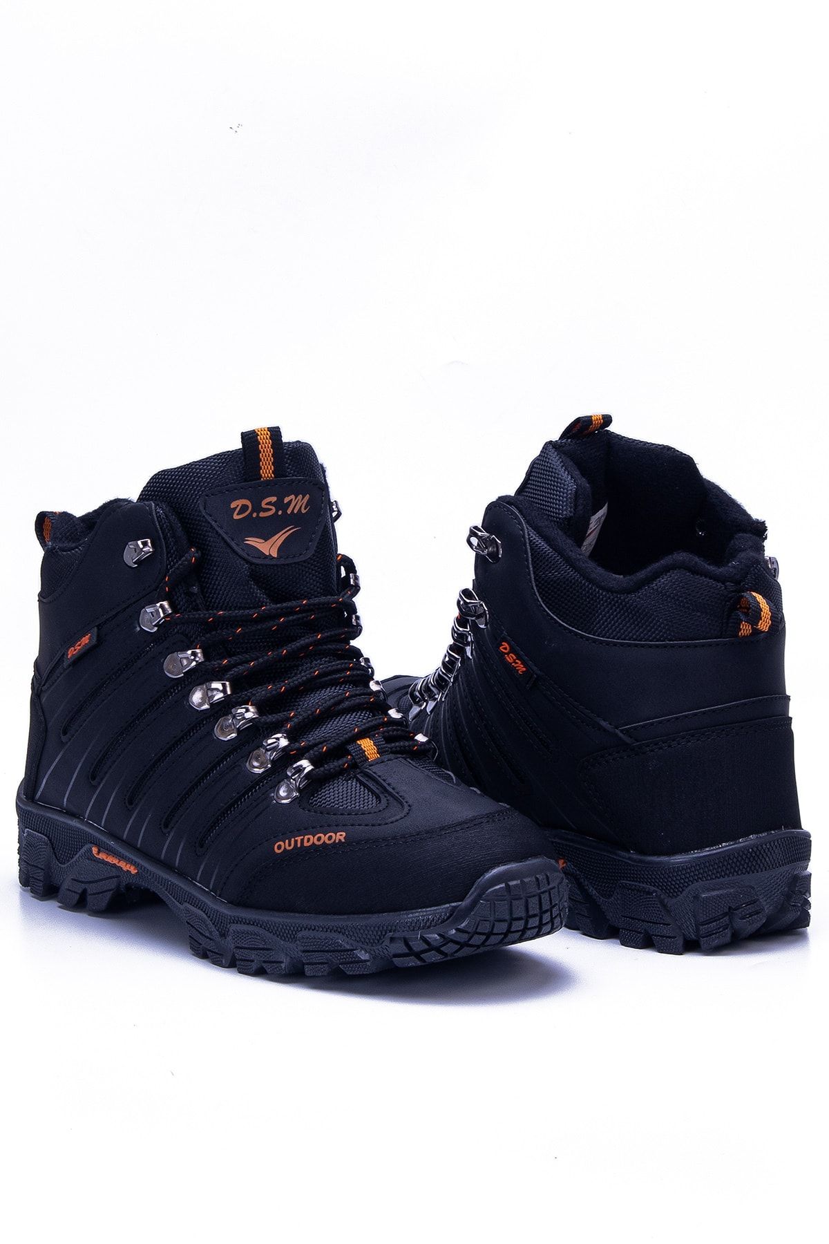 Black Orange Unisex Outdoor Shoes Dsm2