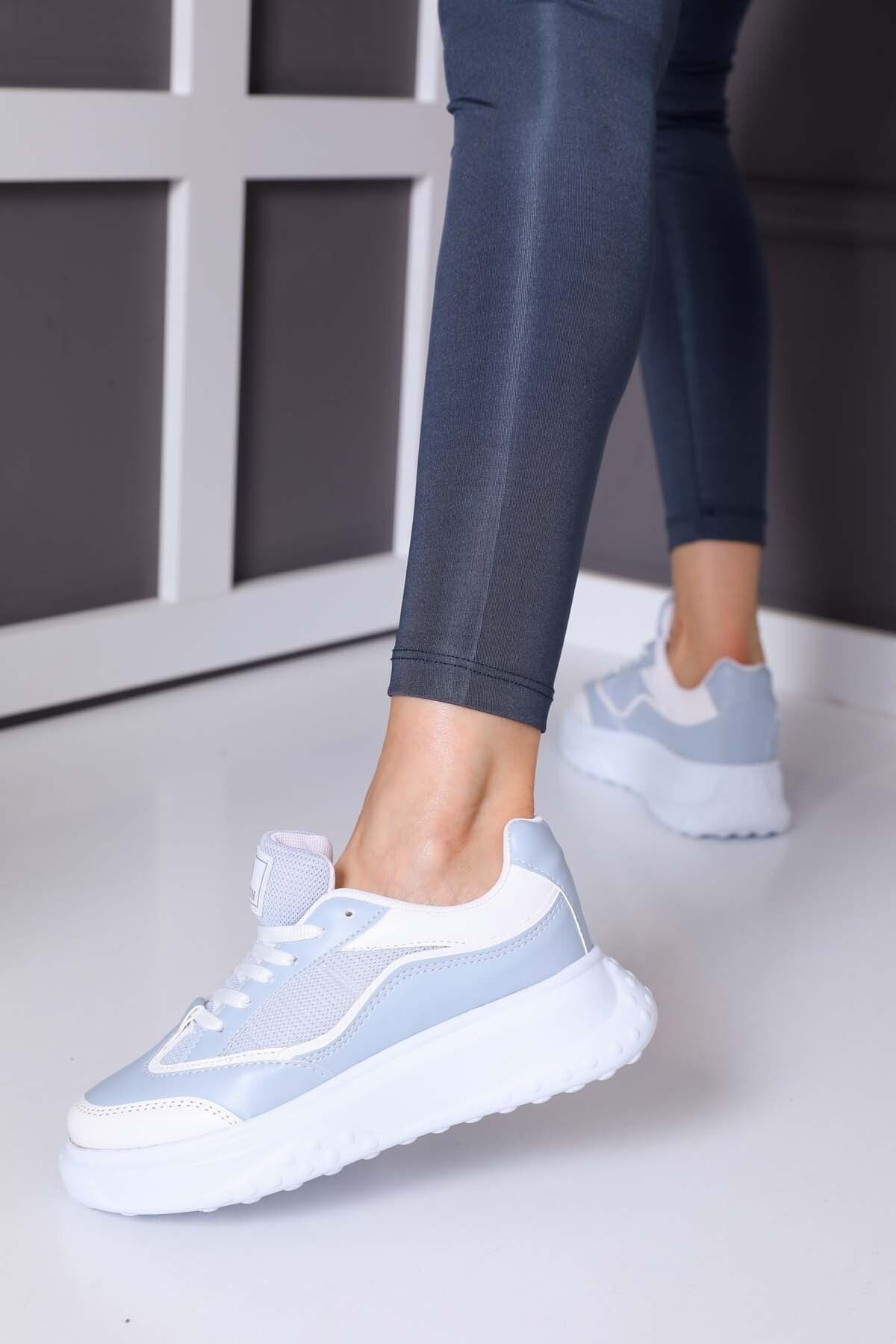 White Blue Women's Sneaker 0153