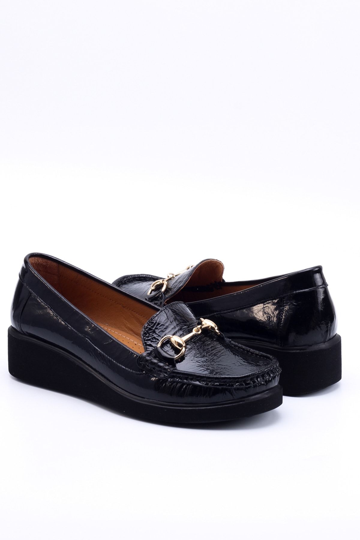 Black Women's Genuine Leather Shoes 747