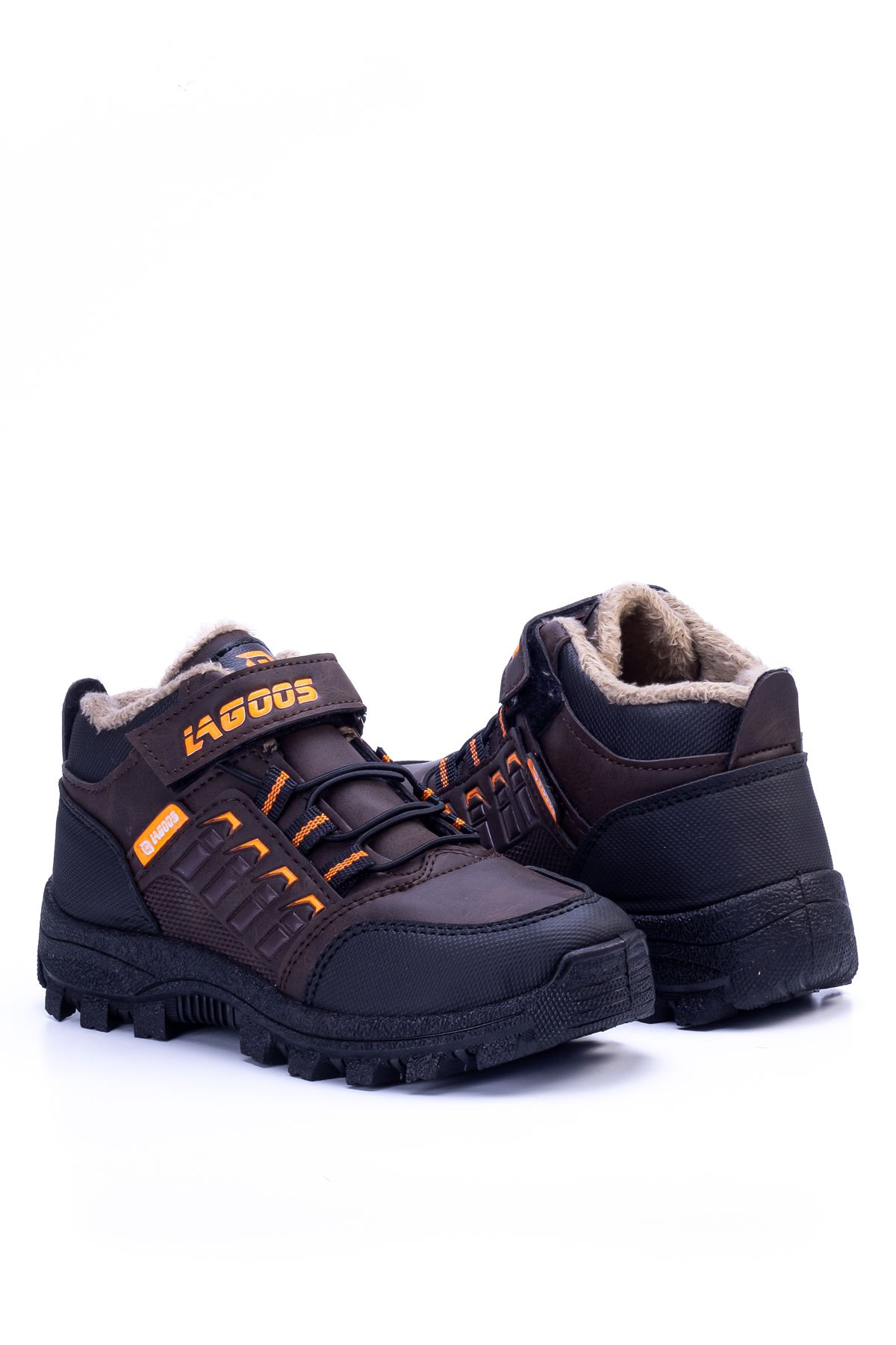 Black Orange Kids Boots L04