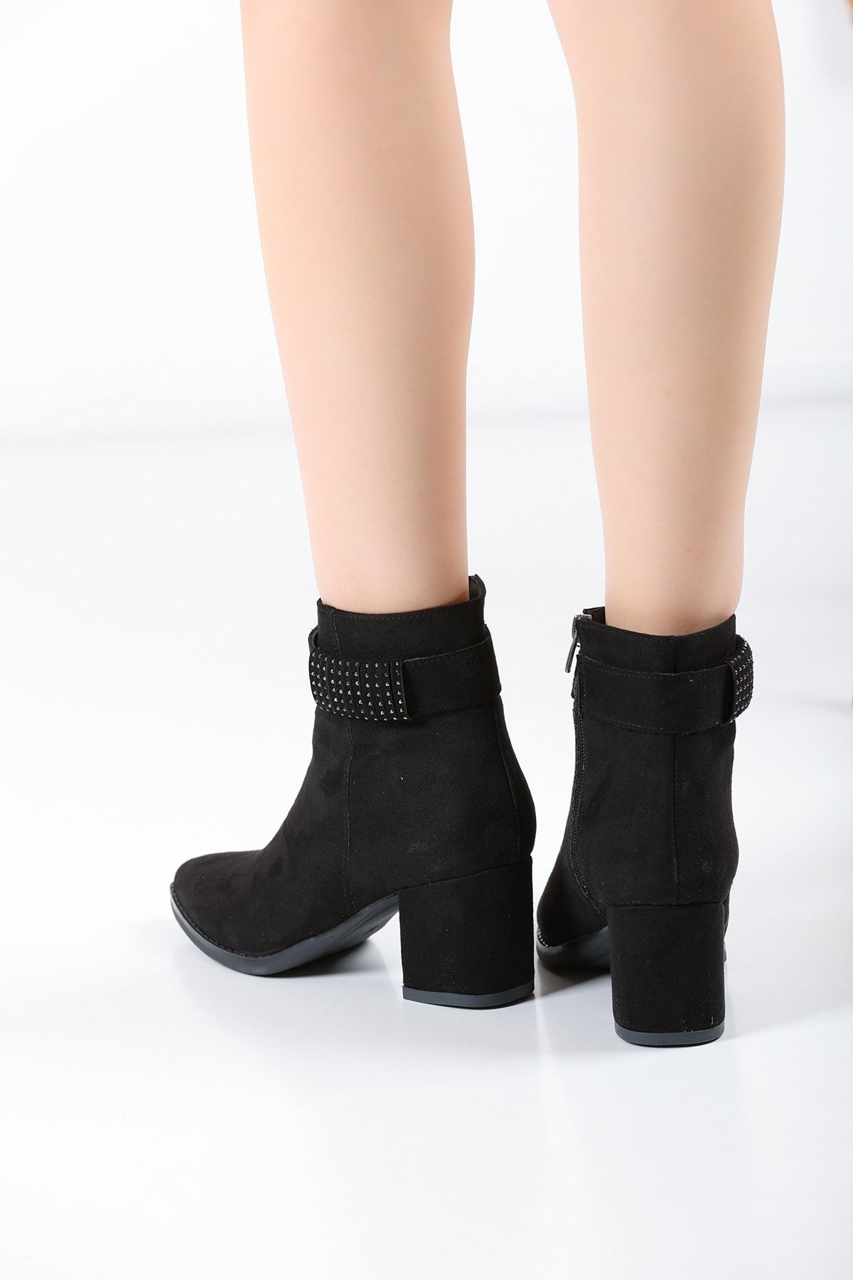 Black Suede Women's Boots 2358