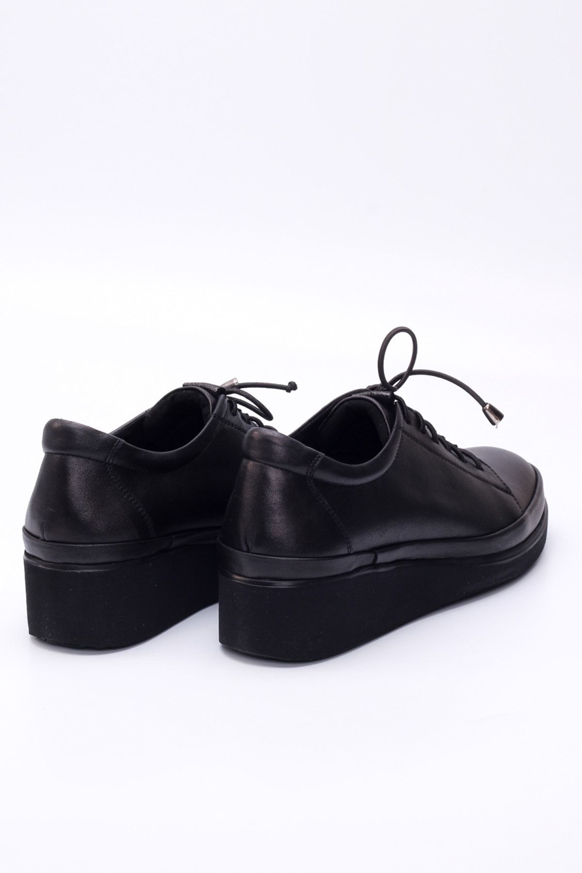 Black Women's Genuine Leather Shoes 3500