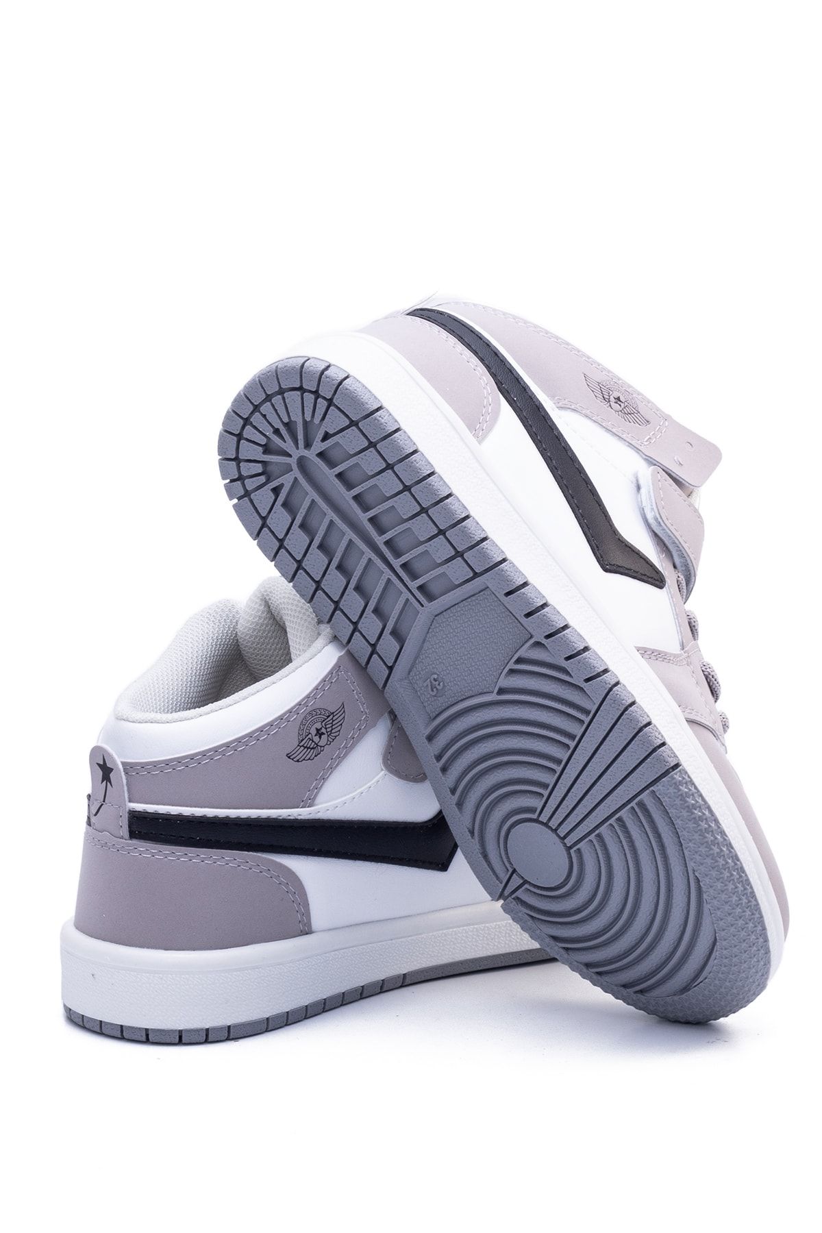 White Gray Kids Sneaker 7169