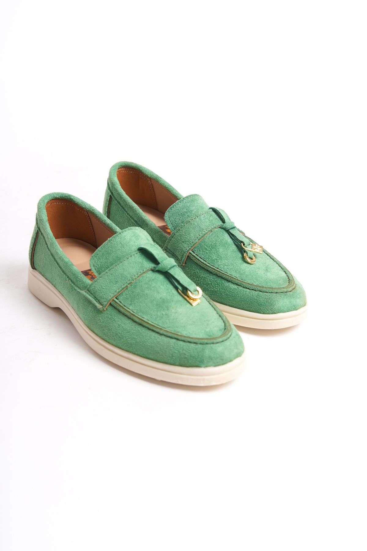 Green Women's Loafer Shoes 218