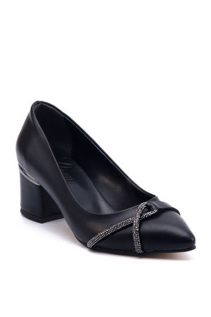 Black Women's Stone Heeled Shoes 2006