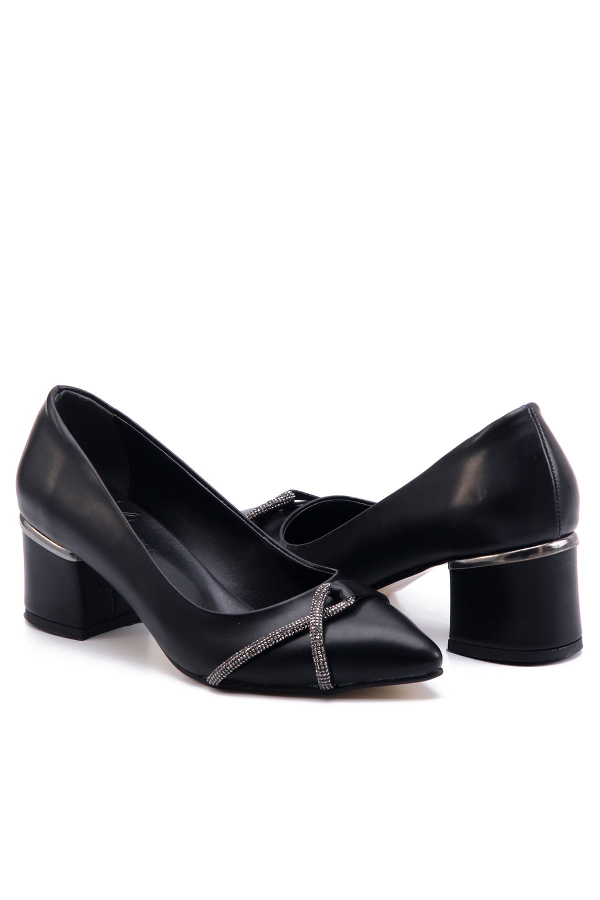 Black Women's Stone Heeled Shoes 2006