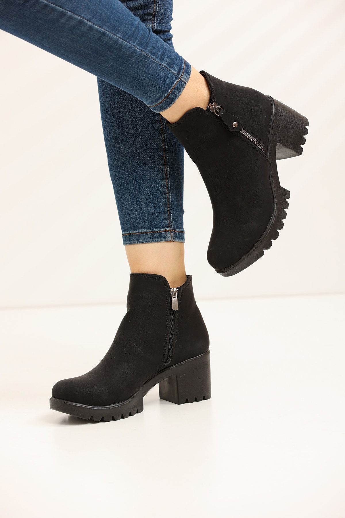 Black Suede Women's Boots 2361