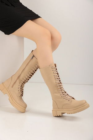 Women's Beige Boots K44