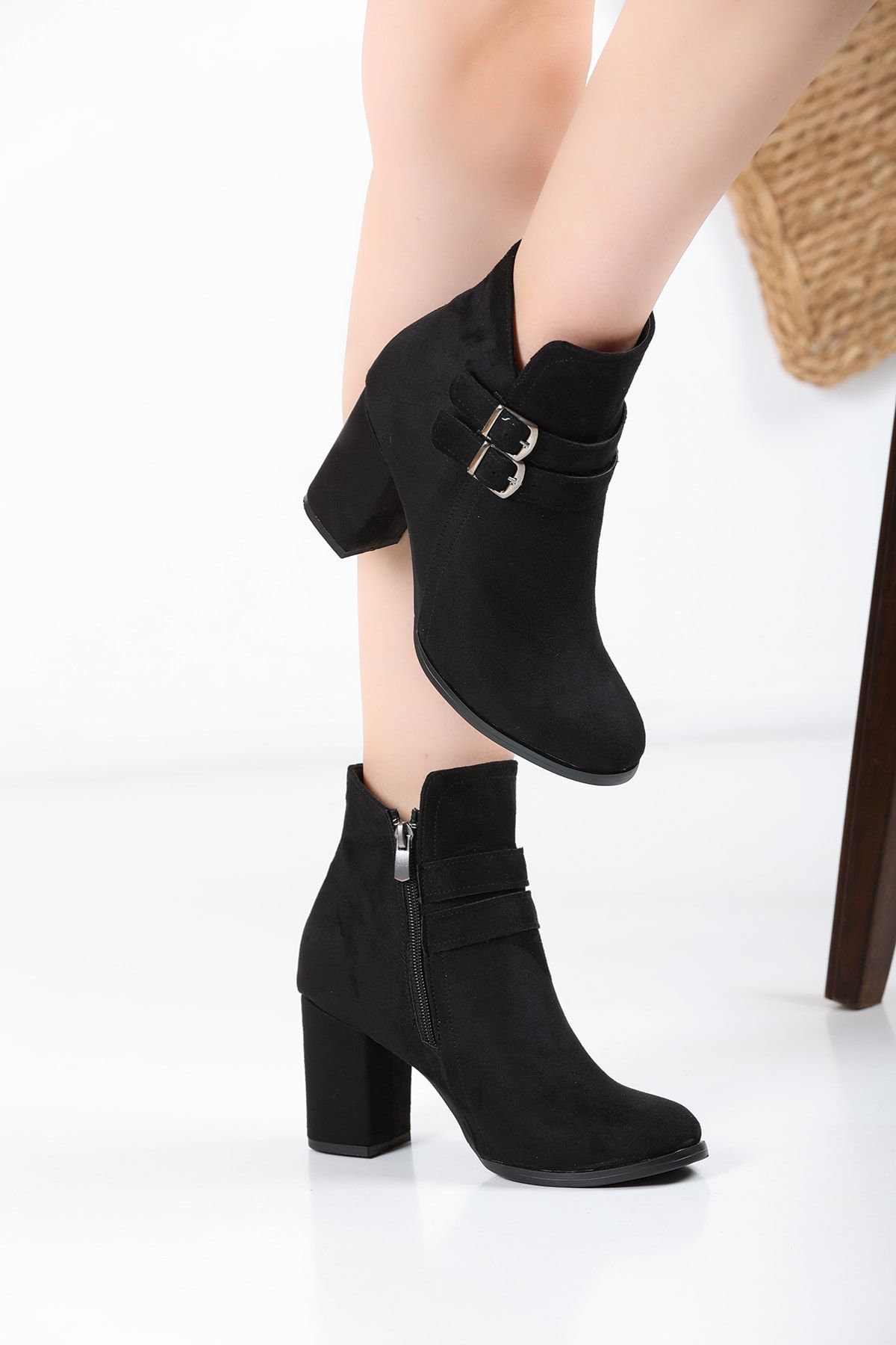 Black Suede Women's Boots 3030