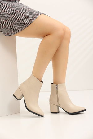 Beige Women Boots Cmy303