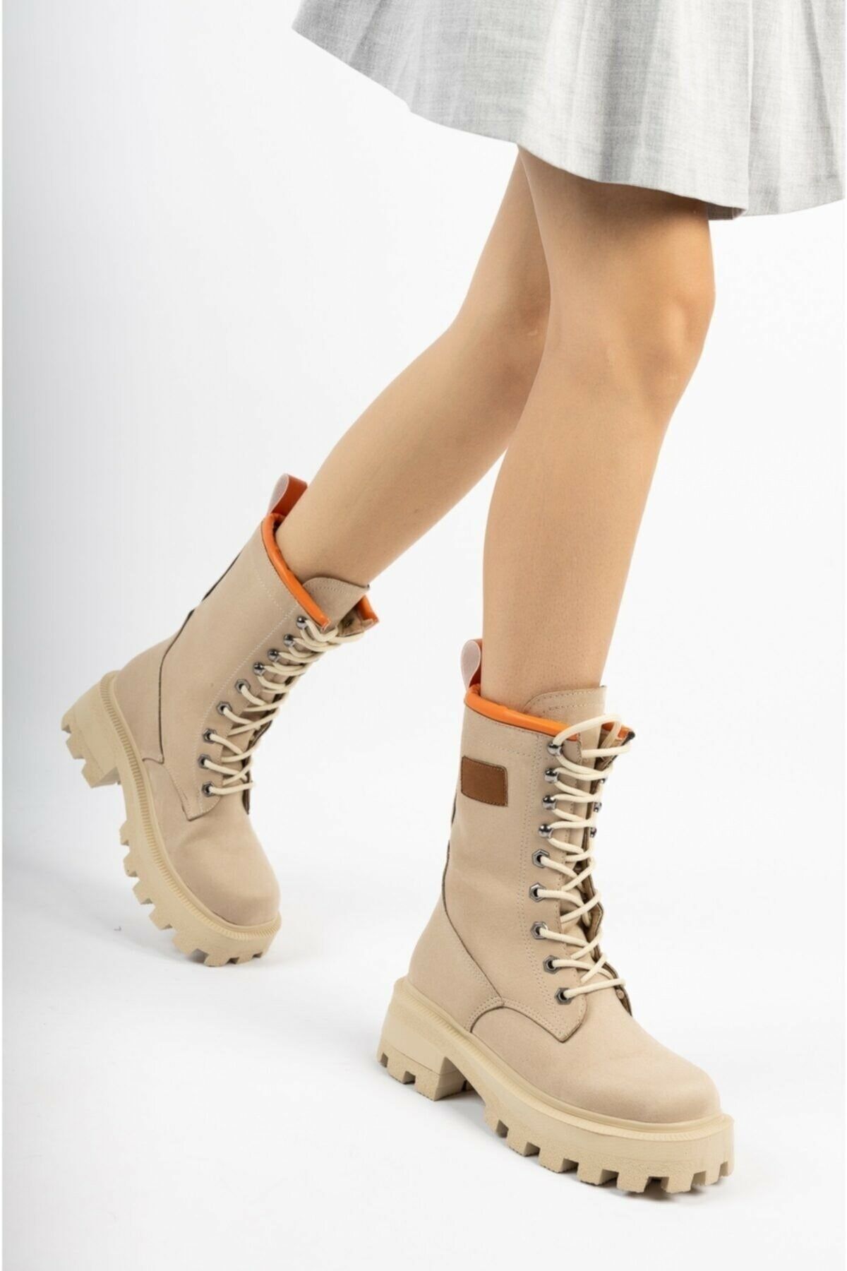 Beige Women's Boots Em2391