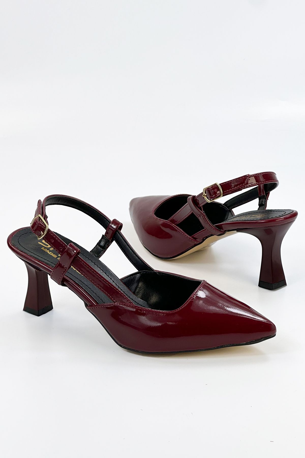 Burgundy Women's 7cm Classic Heeled Shoes 2098