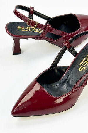 Burgundy Women's 7cm Classic Heeled Shoes 2098