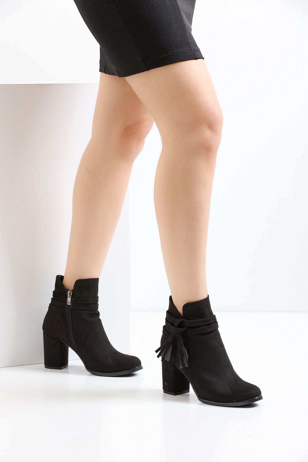 Black Suede Women's Boots 2945