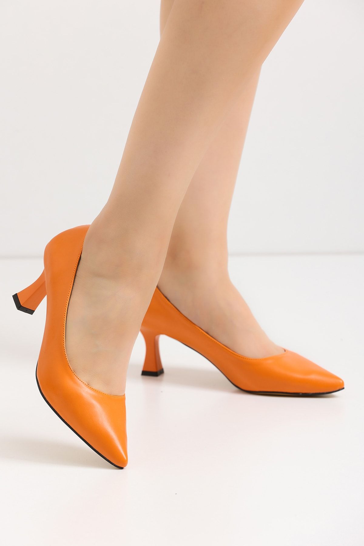 Orange Women's Classic Heeled Shoes 0002