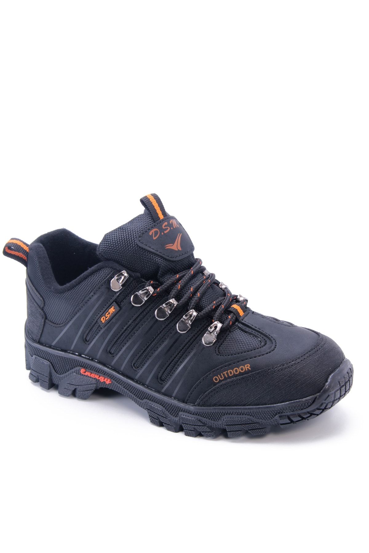 Black Orange Unisex Outdoor Shoes Dsm1