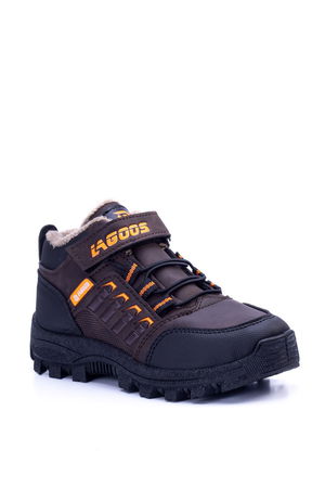 Black Orange Kids Boots L04