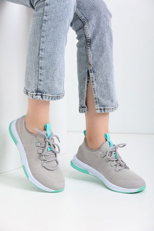 Gray Green Unisex Knitwear Sneaker Tnt