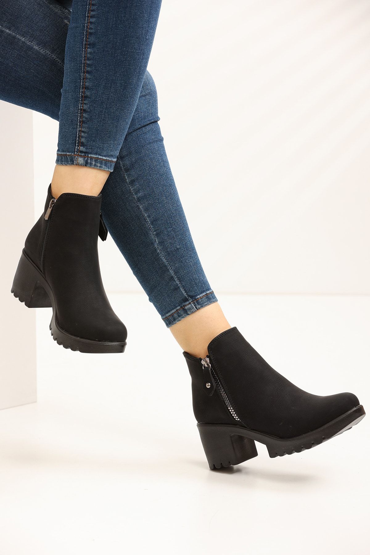 Black Suede Women's Boots 2361