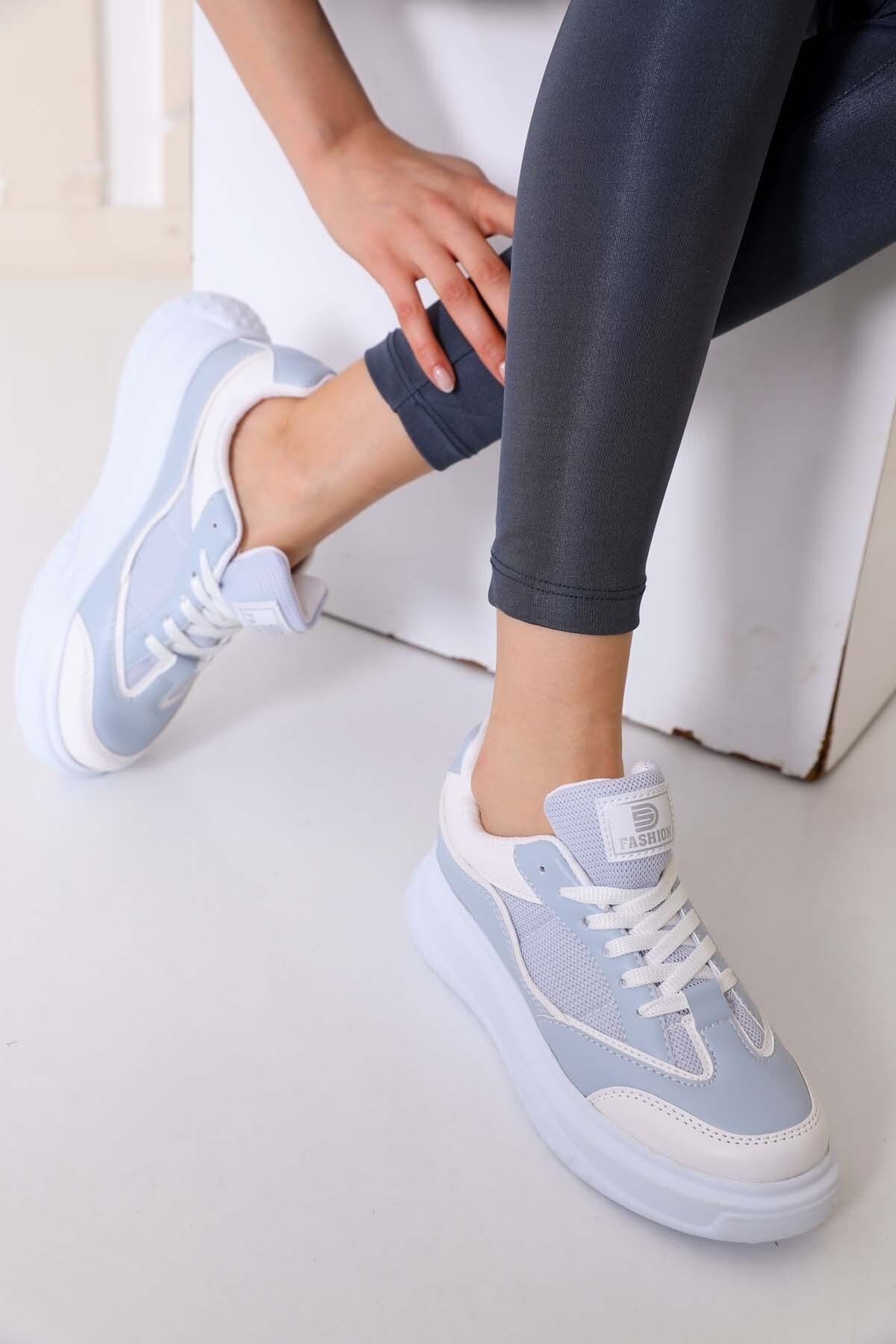 White Blue Women's Sneaker 0153