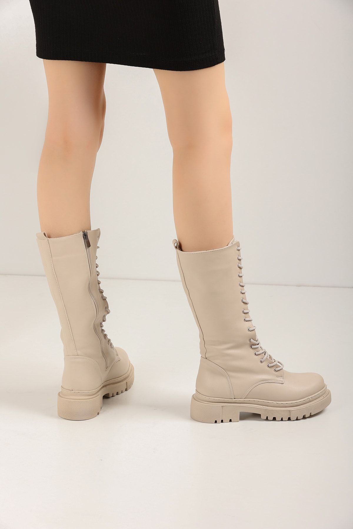 Beige Women Boots K44