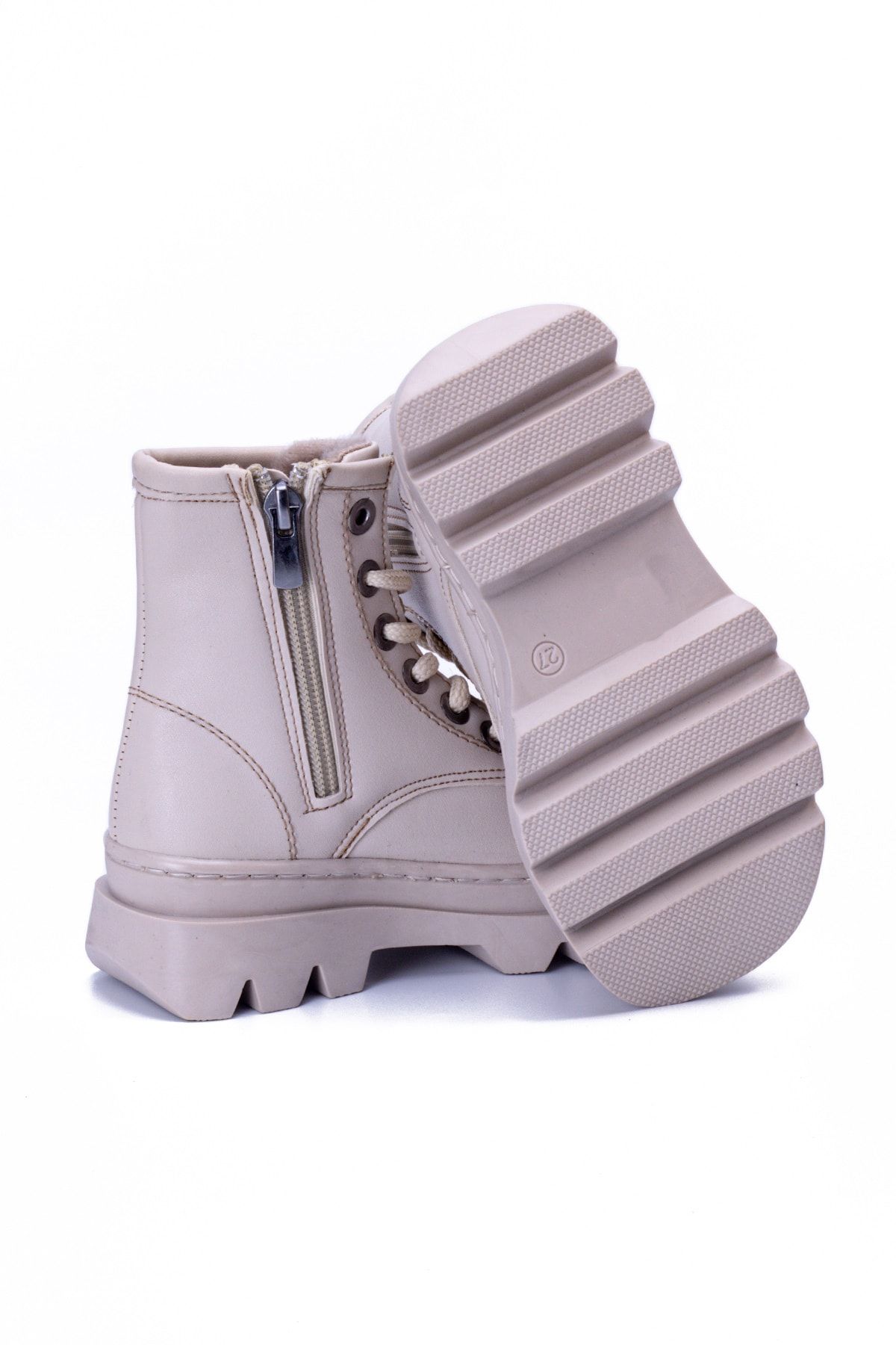 Beige Kids Boots Rk001