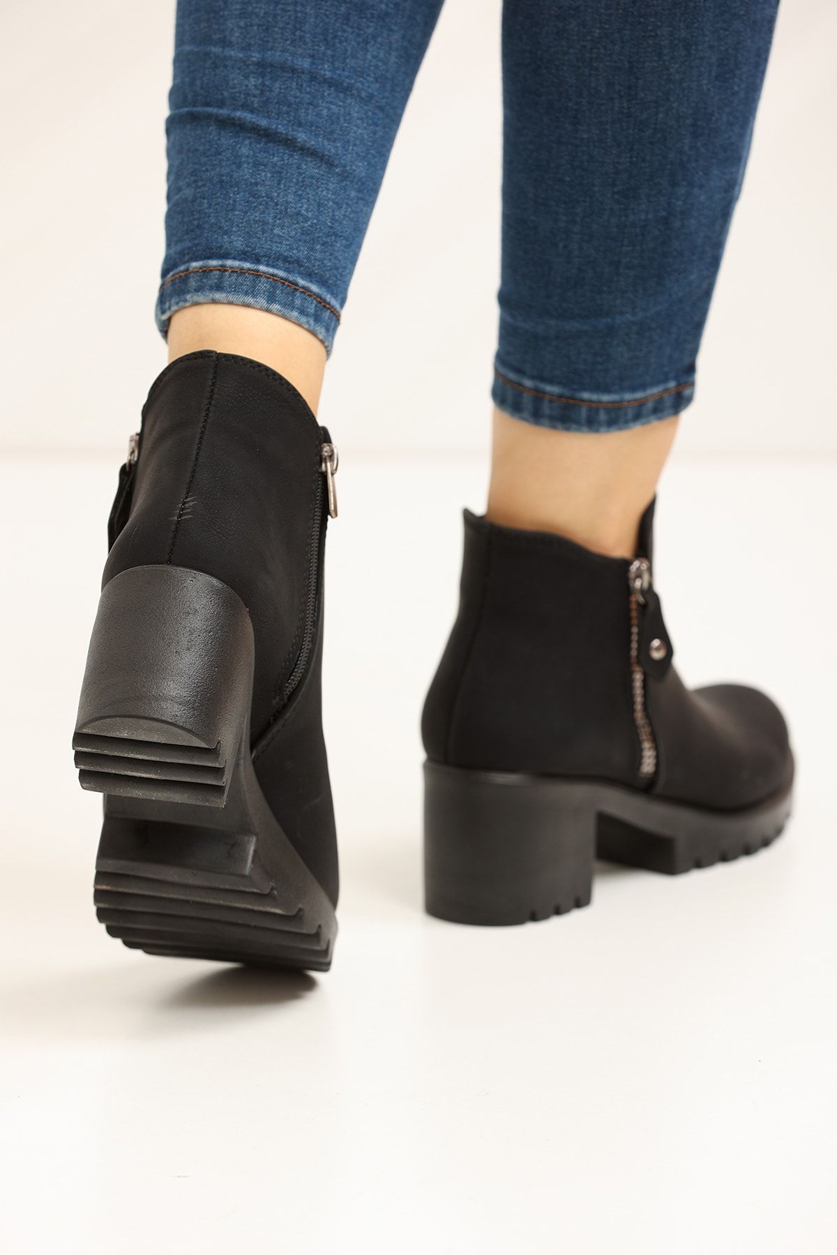 Black Suede Women's Boots 2361