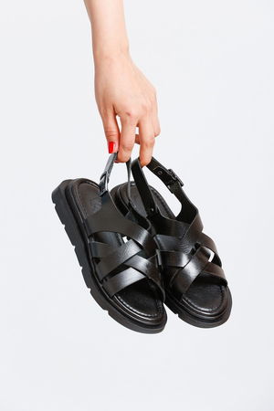 Black Women's Sandals By76