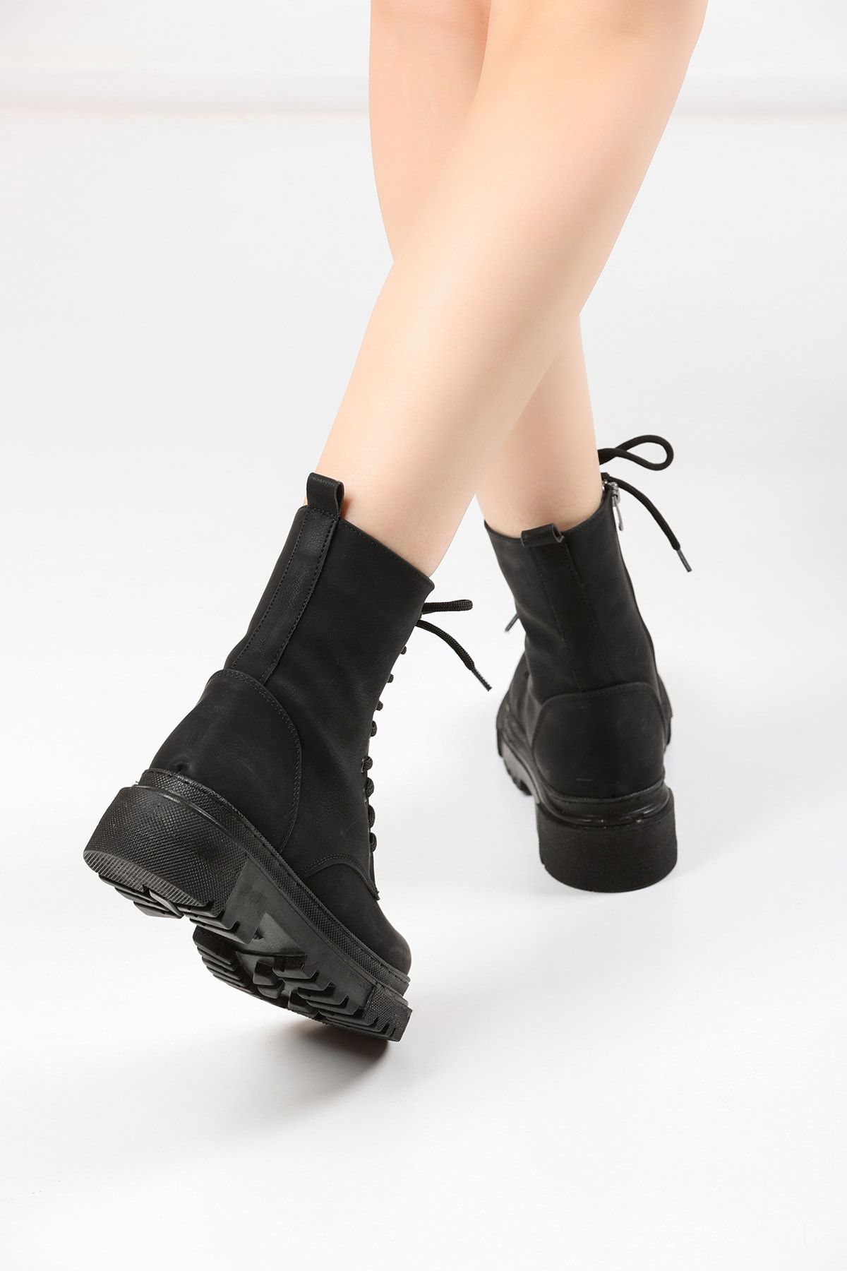 Black Matte Women's Boots 2155