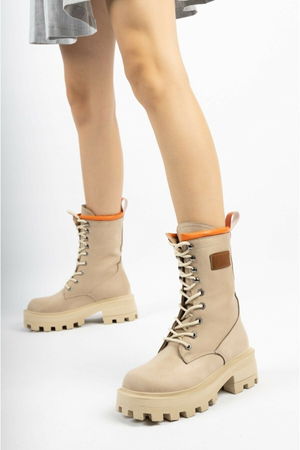 Beige Women's Boots Em2391