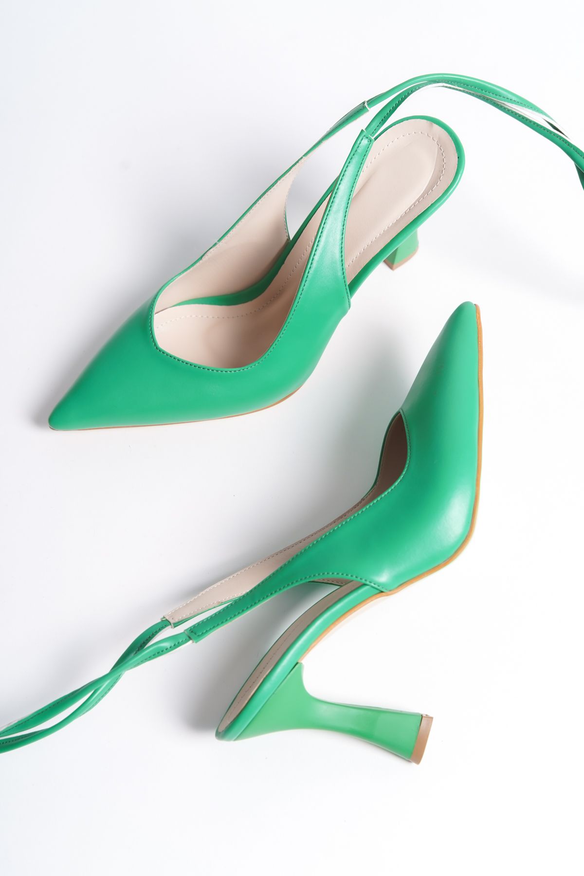 Green Women's Heeled Shoes 4045