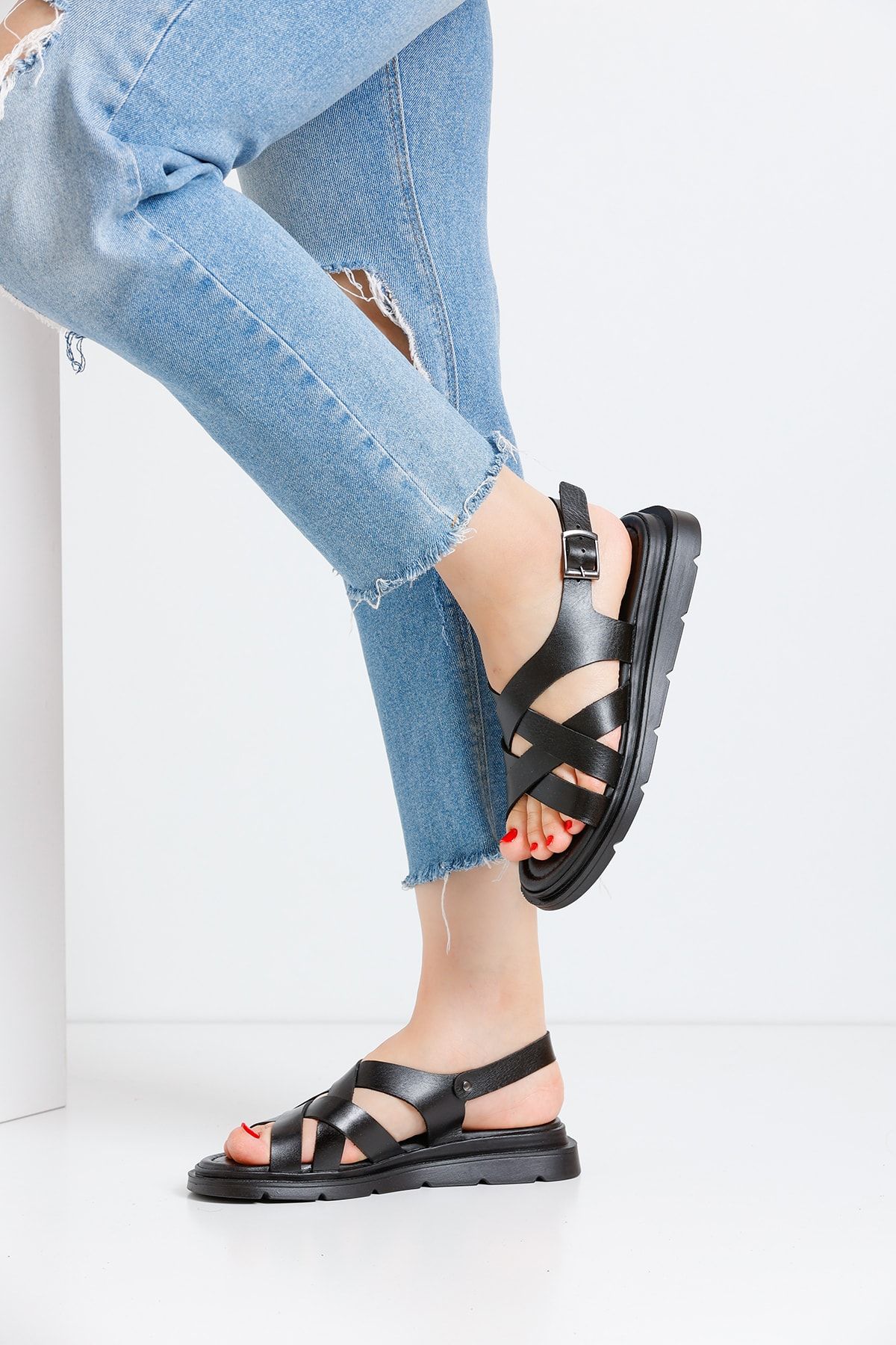 Black Women's Sandals By76