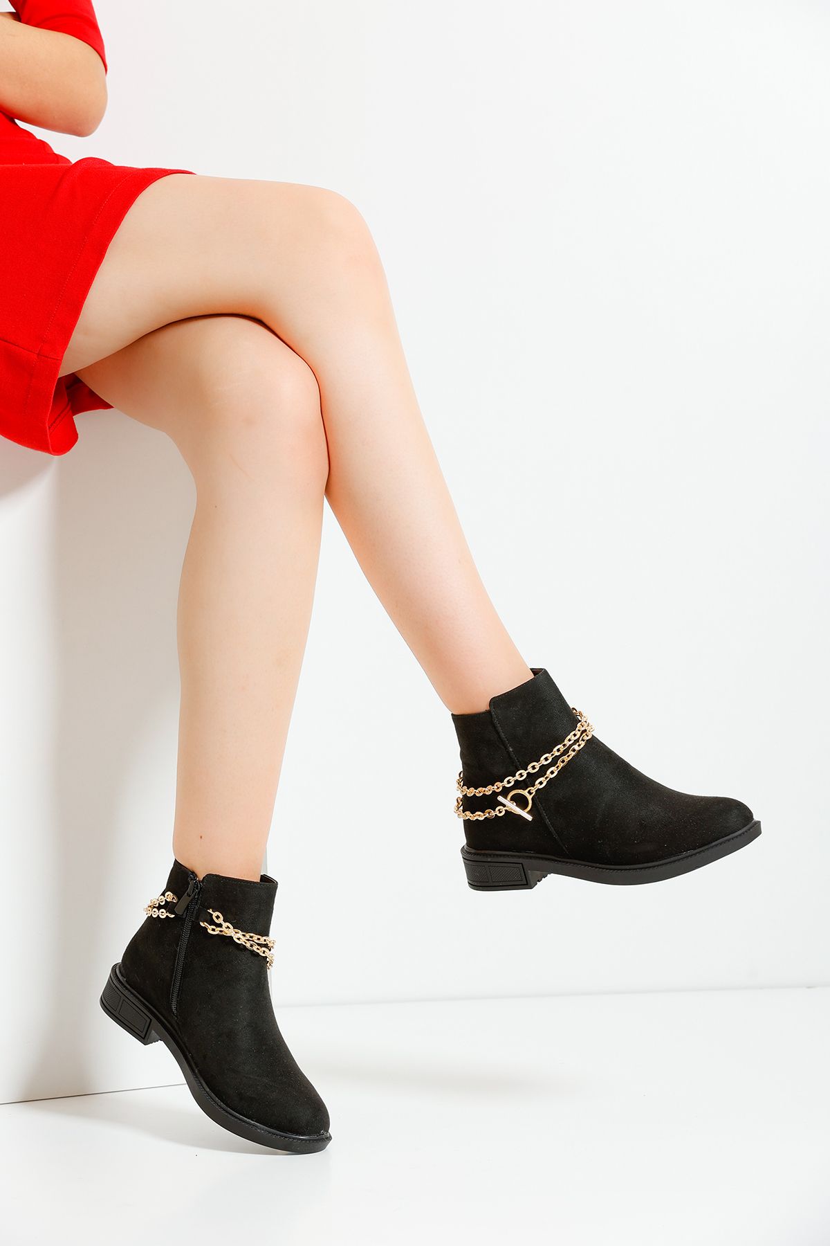 Black Suede Women's Boots A205