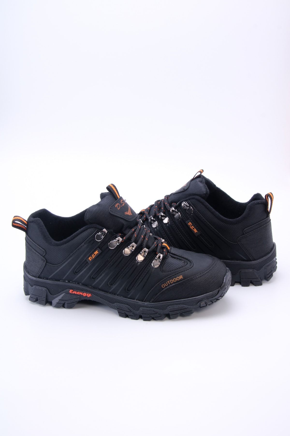 Black Orange Unisex Outdoor Shoes Dsm1