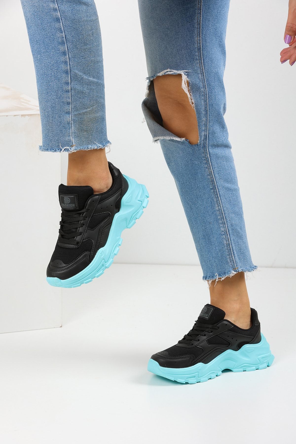 Black Blue Women's Sneaker 0150