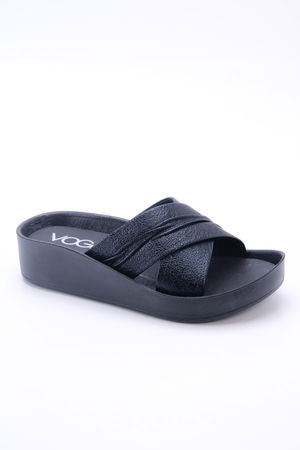 Black Women's Slippers 1444c