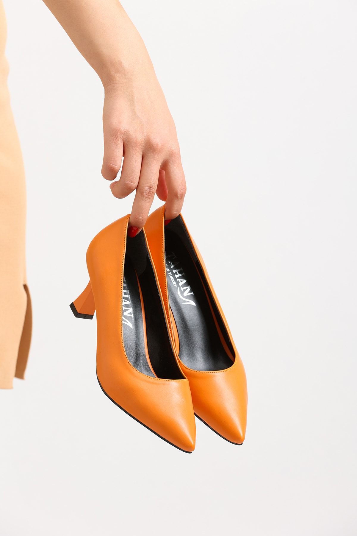 Orange Women's Classic Heeled Shoes 0002