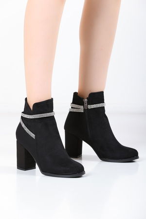 Black Suede Women's Stone Boots 2475