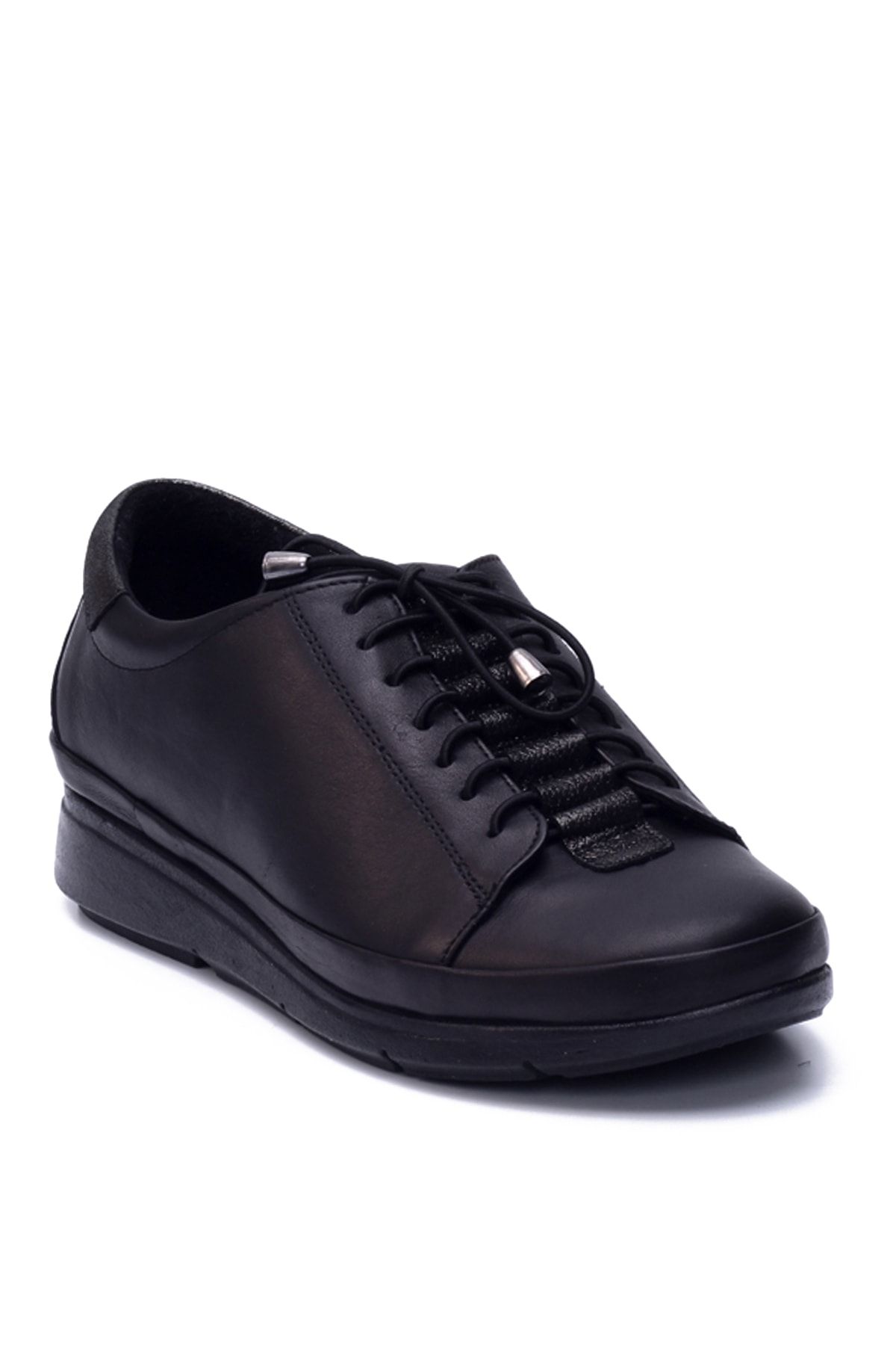 Black Women's Genuine Leather Shoes 4500