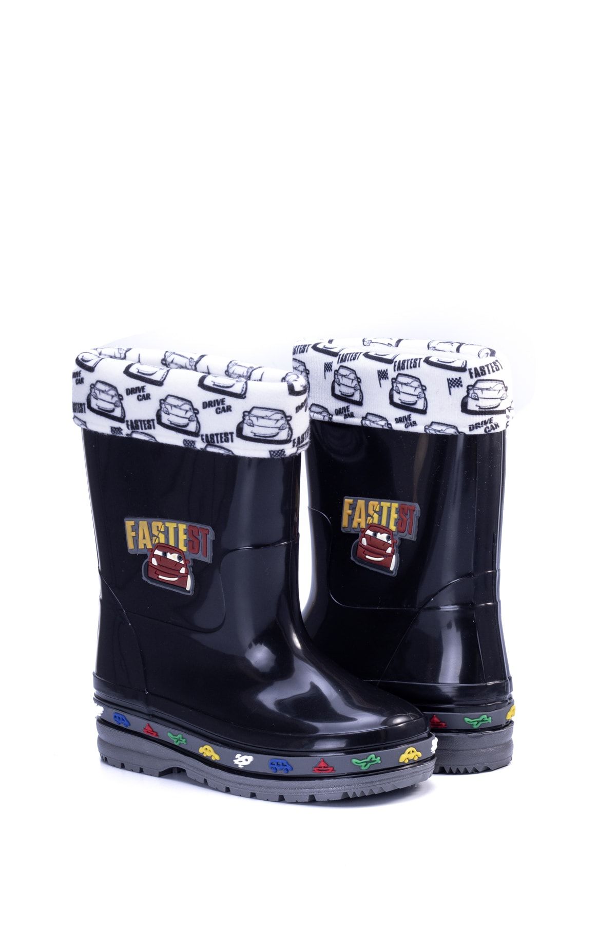 Black and White Kids Boots Gz001