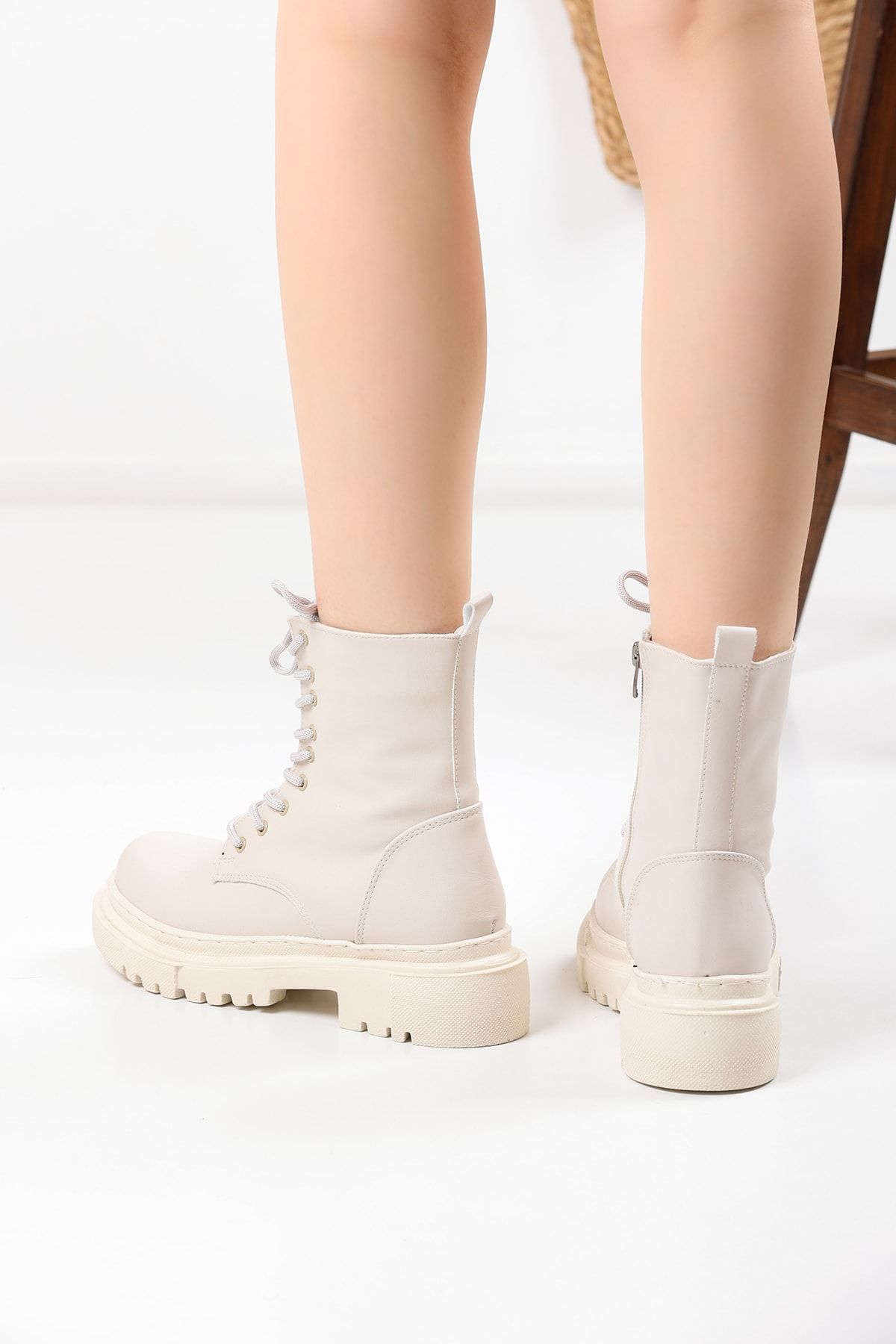 Beige Women Boots 2155