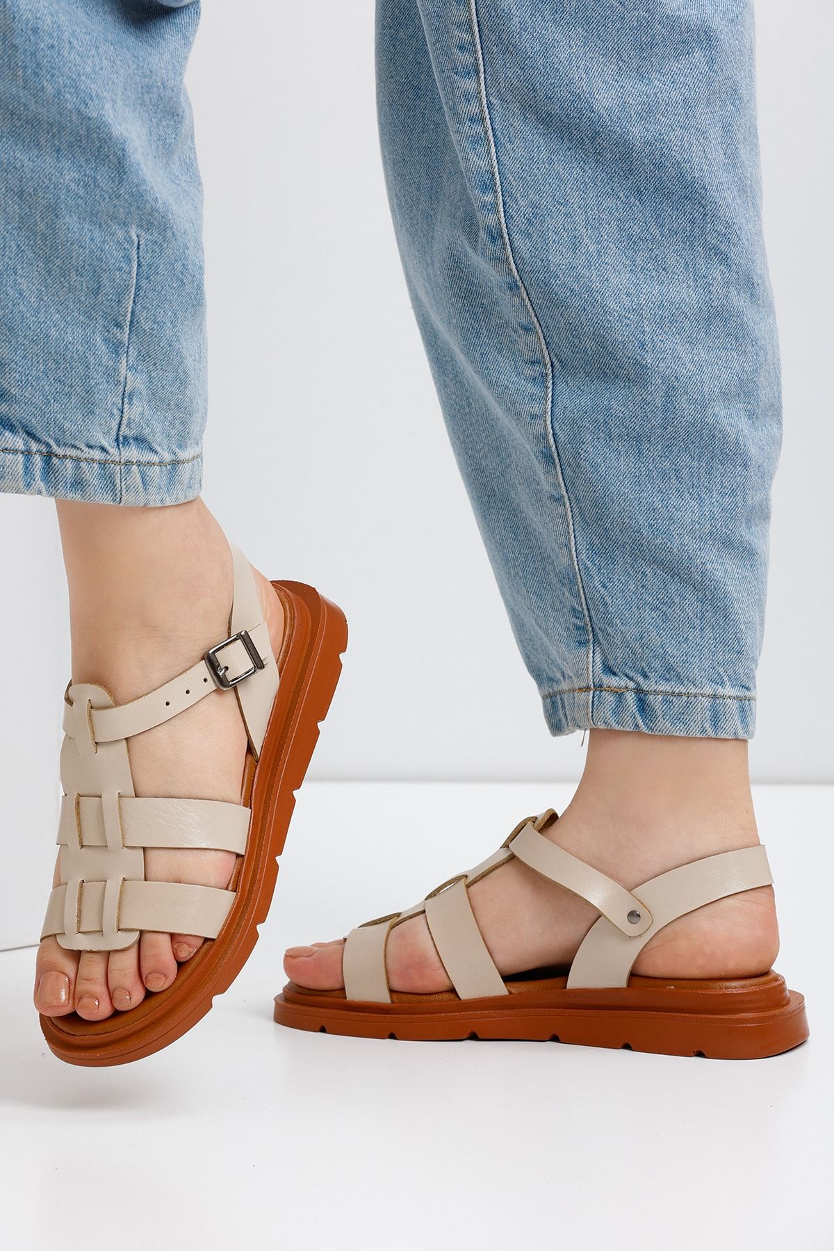 Beige Women Sandals