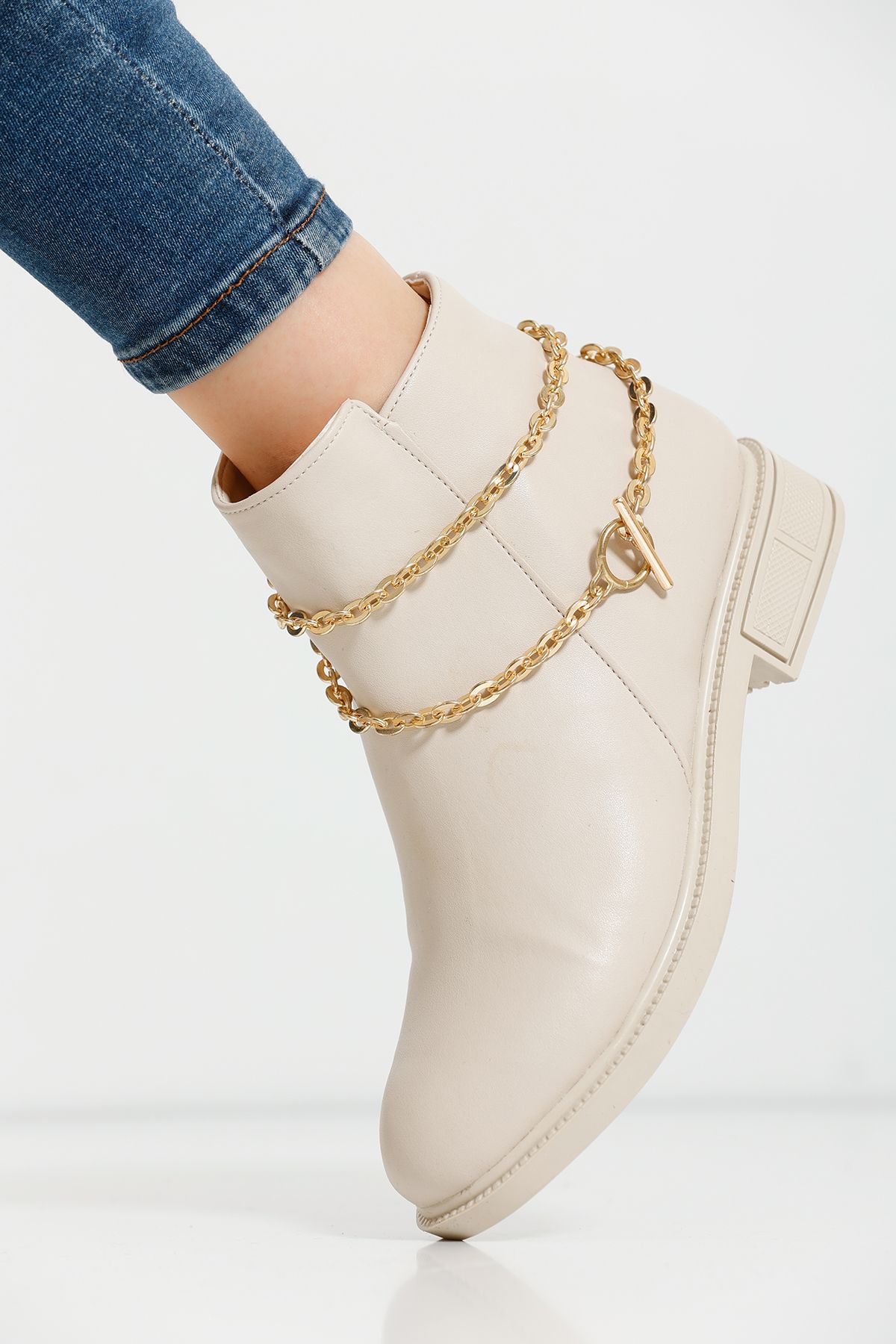 Women's Cream Boots A205